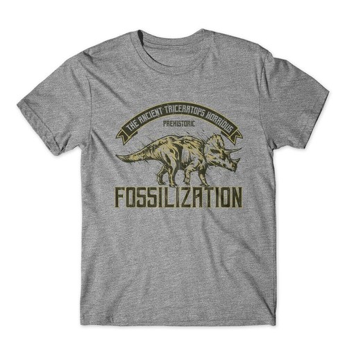 Triceratops fossil shirt - triceratops, t-shirt